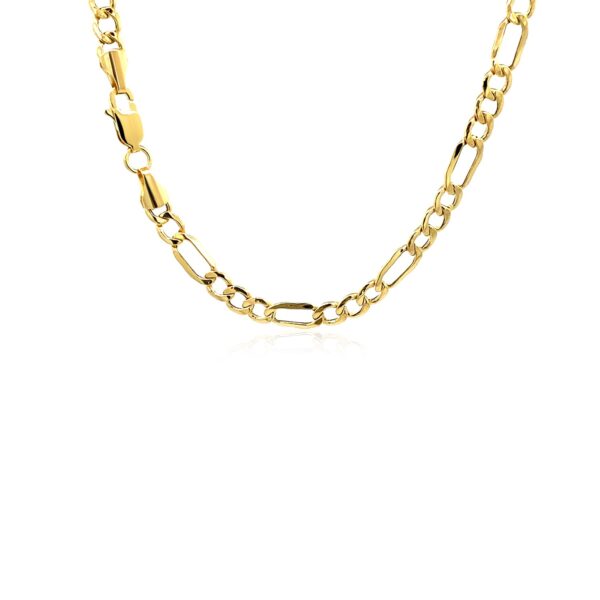 10k Yellow Gold Lite Figaro Chain (4.70 mm) - Image 4