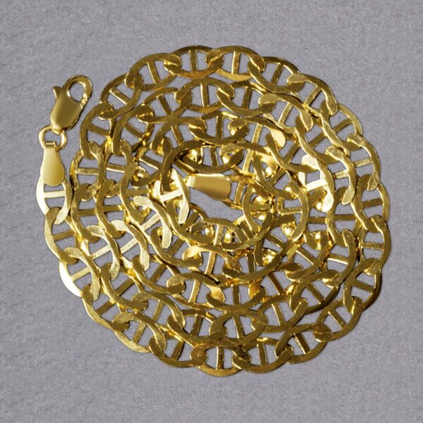 10k Yellow Gold Mariner Link Chain (5.10 mm) - Image 6