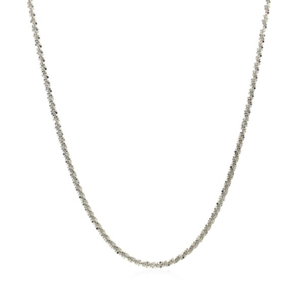 14k White Gold Sparkle Chain  (1.50 mm) - Image 2