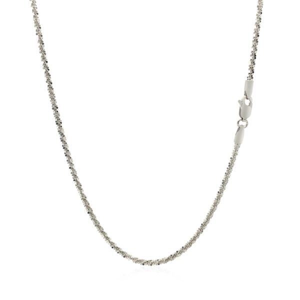 14k White Gold Sparkle Chain  (1.50 mm) - Image 3
