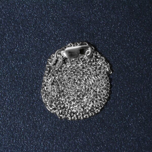 14k White Gold Diamond Cut Cable Link Chain (1.10 mm) - Image 6