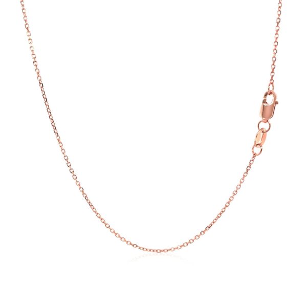 Diamond Cut Cable Link Chain in Rose Gold (0.87 mm) - Image 3