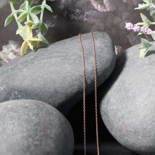 Diamond Cut Cable Link Chain in Rose Gold (0.87 mm) - Image 4