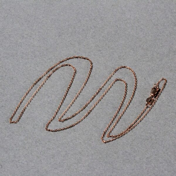 Diamond Cut Cable Link Chain in Rose Gold (0.87 mm) - Image 5