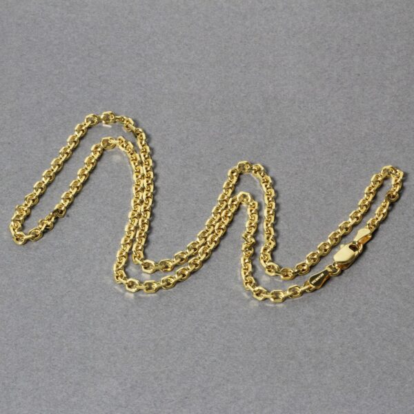 14k Yellow Gold Diamond Cut Cable Link Chain (3.0 mm) - Image 5