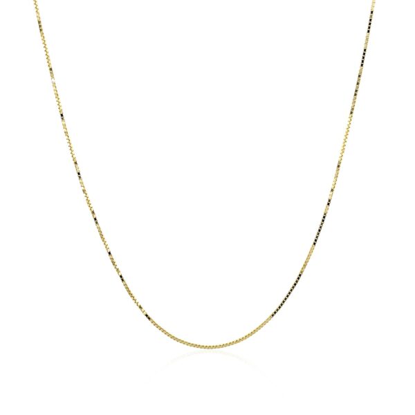 14k Yellow Gold Classic Box Chain (0.60 mm) - Image 2