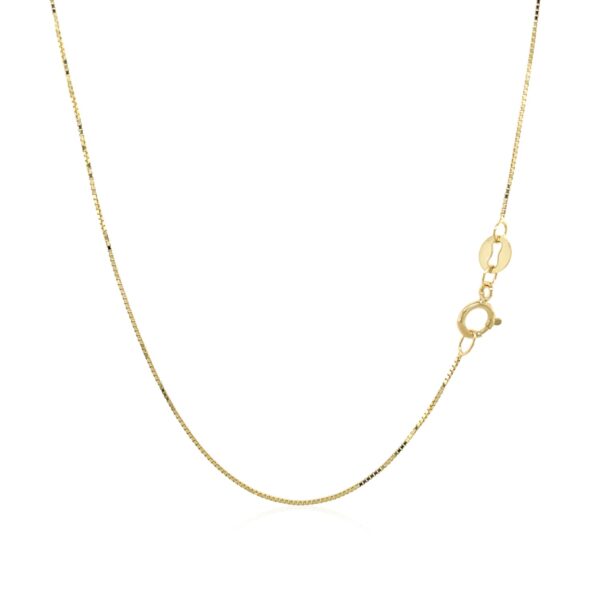 14k Yellow Gold Classic Box Chain (0.60 mm) - Image 3