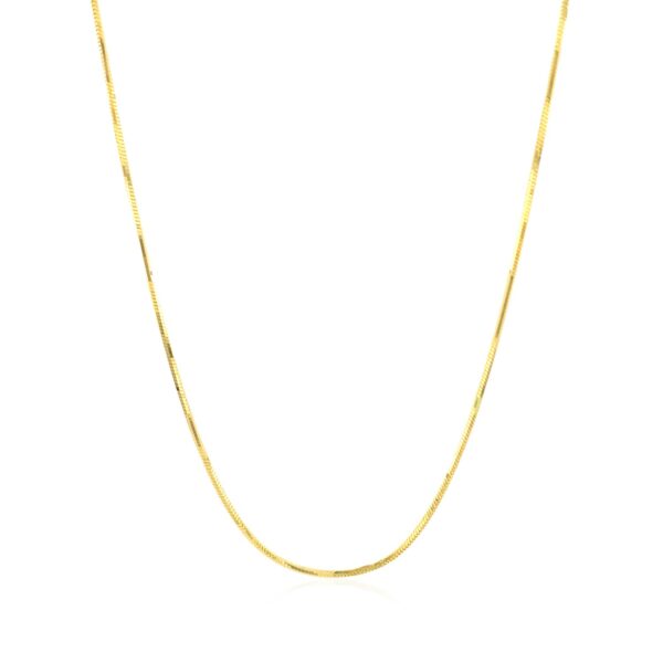 14k Yellow Gold Octagonal Shiny Snake Chain (0.85 mm) - Image 2