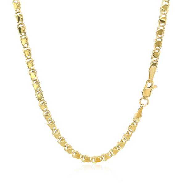 14k Yellow Gold Heart Chain (3.00 mm) - Image 3