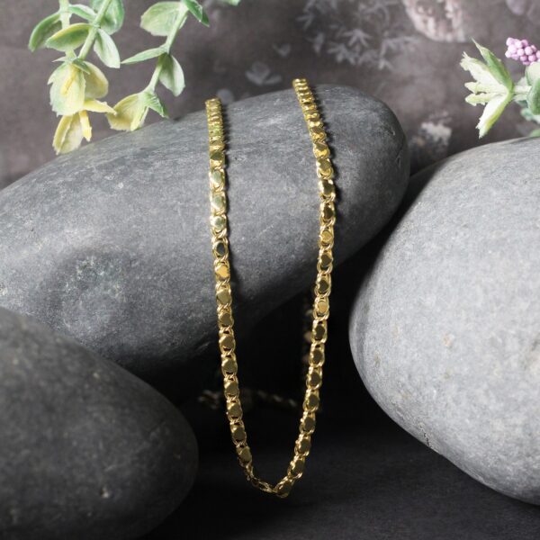 14k Yellow Gold Heart Chain (3.00 mm) - Image 4