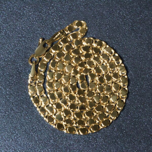 14k Yellow Gold Heart Chain (3.00 mm) - Image 6