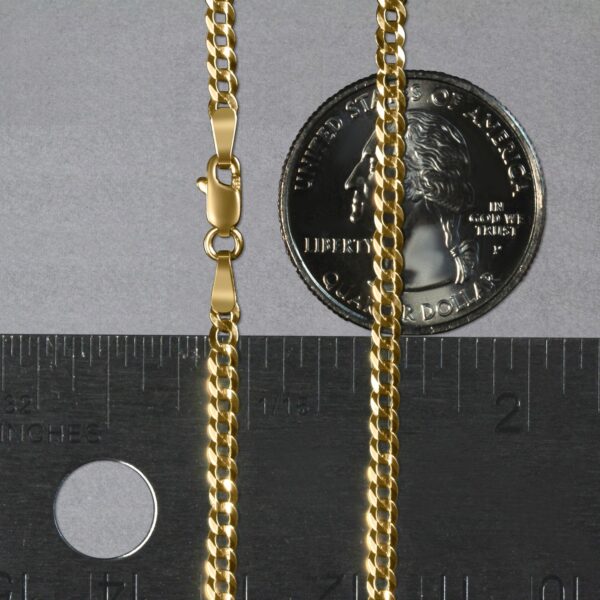 10k Yellow Gold Curb Chain (2.60 mm) - Image 6