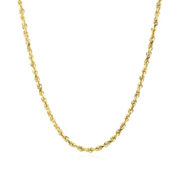 10k Yellow Gold Solid Diamond Cut Rope Chain (2.00 mm) - Image 2