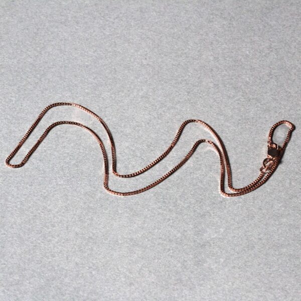14k Rose Gold Classic Box Chain (0.73 mm) - Image 6
