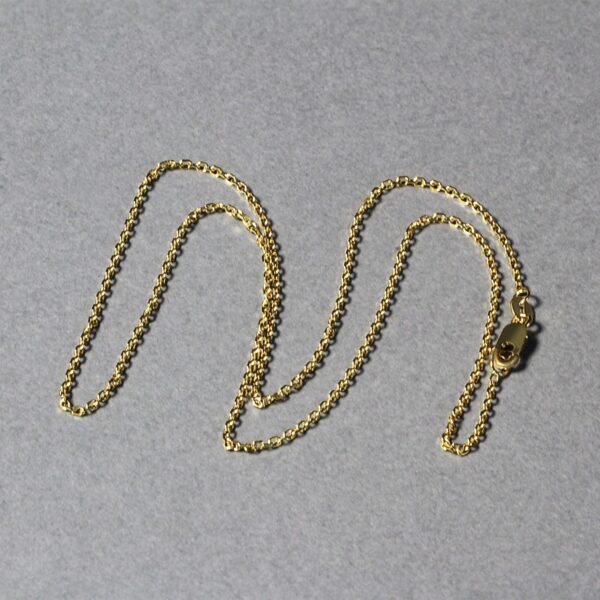 14k Yellow Gold Diamond Cut Cable Link Chain (1.30 mm) - Image 5