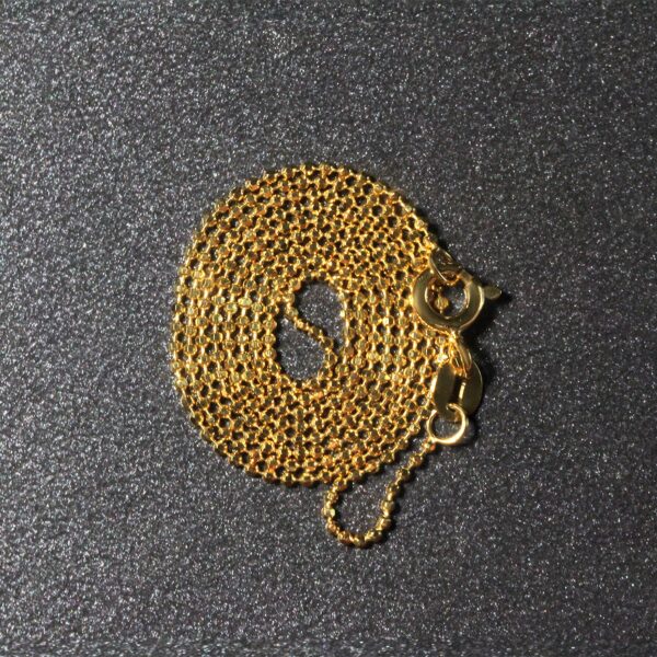 14k Yellow Gold Diamond-Cut Bead Chain (0.90 mm) - Image 6