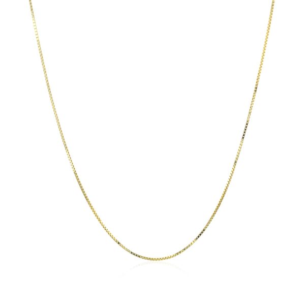 10k Yellow Gold Classic Box Chain (0.60 mm) - Image 2