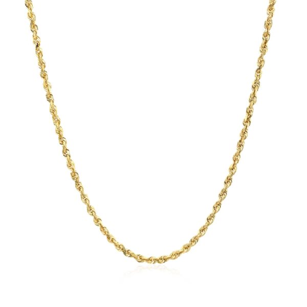 10k Yellow Gold Solid Diamond Cut Rope Chain (1.80 mm) - Image 2