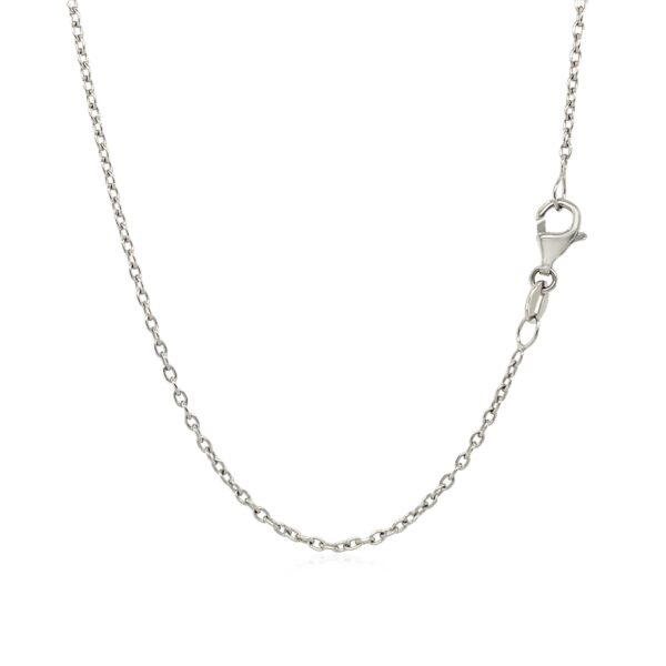 14k White Gold Round Cable Link Chain (1.50 mm) - Image 3