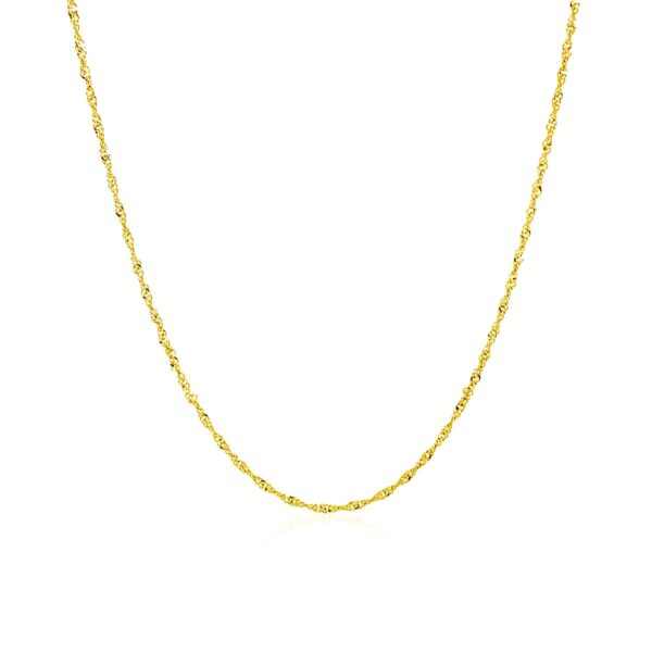 10k Yellow Gold Singapore Chain (1.10 mm) - Image 2
