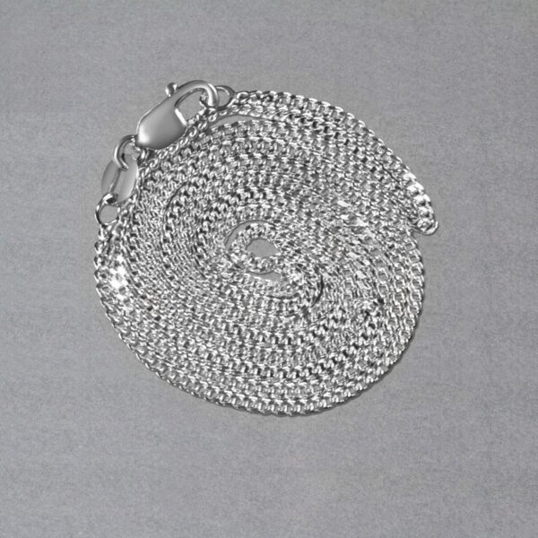 14k White Gold Gourmette Chain (1.40 mm) - Image 5
