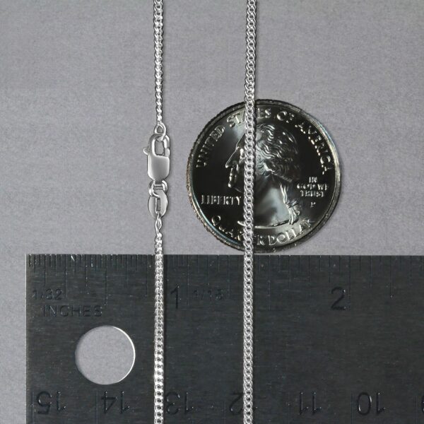 14k White Gold Gourmette Chain (1.40 mm) - Image 6