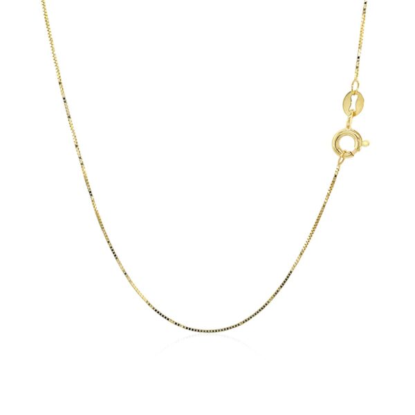 10k Yellow Gold Classic Box Chain (0.45 mm) - Image 3