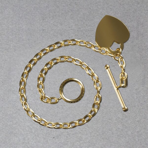 Toggle Bracelet with Heart Charm in 14k Yellow Gold (4.80 mm) - Image 6
