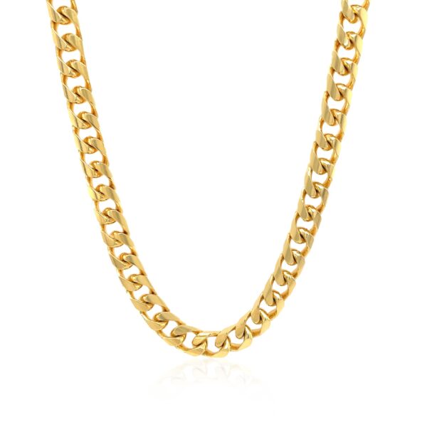 14k Yellow Gold Solid Miami Cuban Chain (6.00 mm) - Image 2