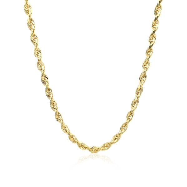 10k Yellow Gold Solid Diamond Cut Rope Chain (3.00 mm) - Image 2