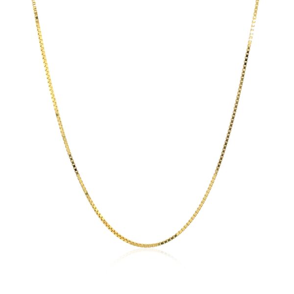 18k Yellow Gold Box Chain 0.8mm (0.78 mm) - Image 2