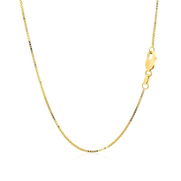 18k Yellow Gold Box Chain 0.8mm (0.78 mm) - Image 3