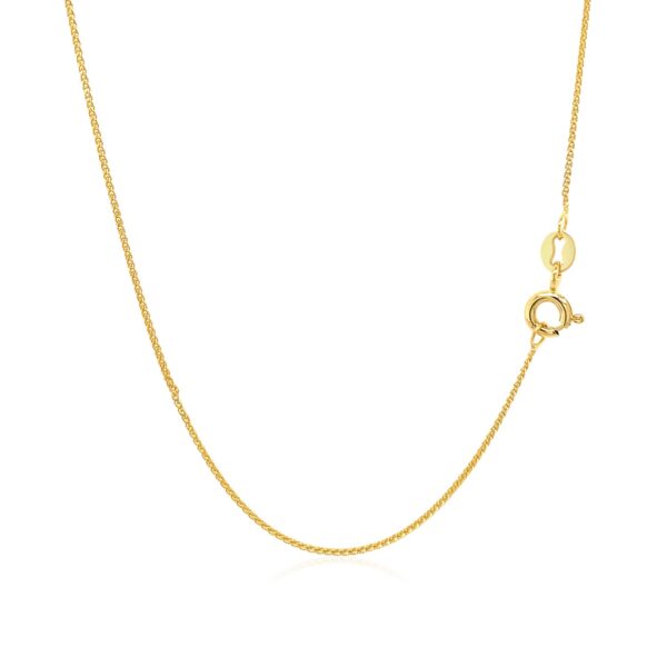 14k Yellow Gold Diamond Cut Round Wheat Chain (0.60 mm) - Image 3