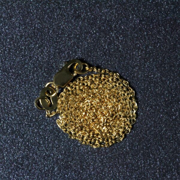14k Yellow Gold Diamond Cut Cable Link Chain (0.87 mm) - Image 5