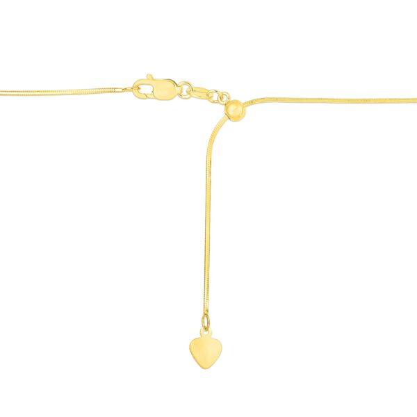 14k Yellow Gold Adjustable Snake Chain (0.80 mm) - Image 3