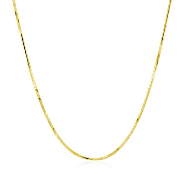 14k Yellow Gold Adjustable Snake Chain (0.80 mm) - Image 5