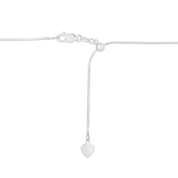 14k White Gold Adjustable Snake Chain (0.80 mm) - Image 5