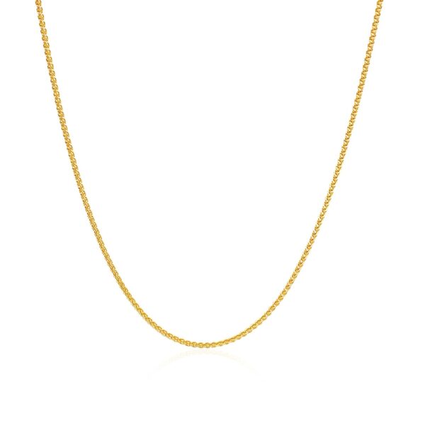 10k Yellow Gold Wheat Chain 1.0mm (1.00 mm) - Image 2