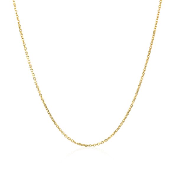 10k Yellow Gold Cable Chain (1.10 mm) - Image 2