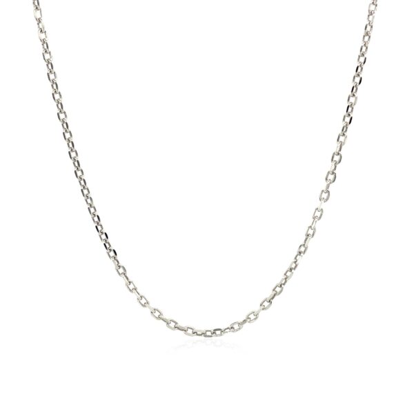 Sterling Silver Rhodium Plated Cable Chain (1.50 mm) - Image 2