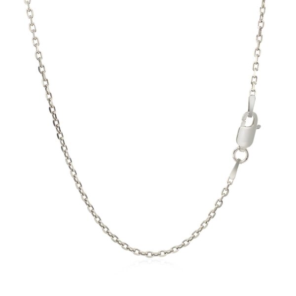 Sterling Silver Rhodium Plated Cable Chain (1.50 mm) - Image 3