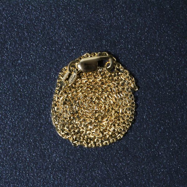 14k Yellow Gold Diamond Cut Cable Link Chain (1.10 mm) - Image 6