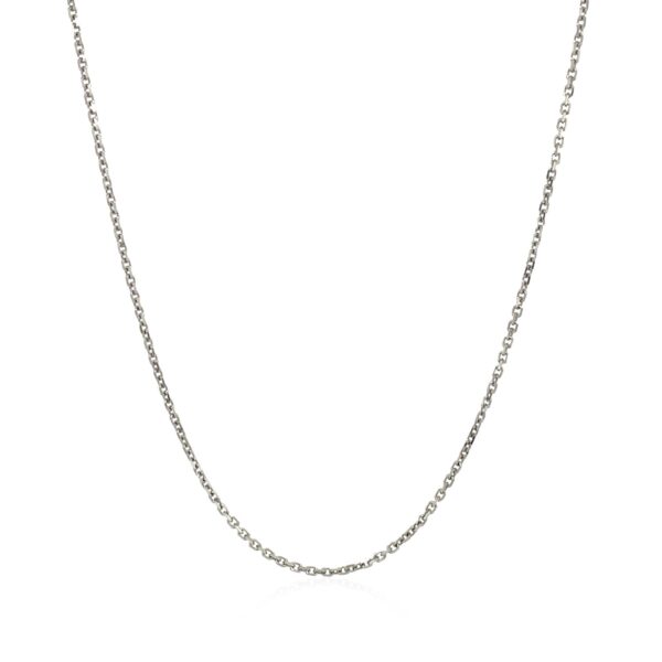 18k White Gold Cable Chain (1.10 mm) - Image 2