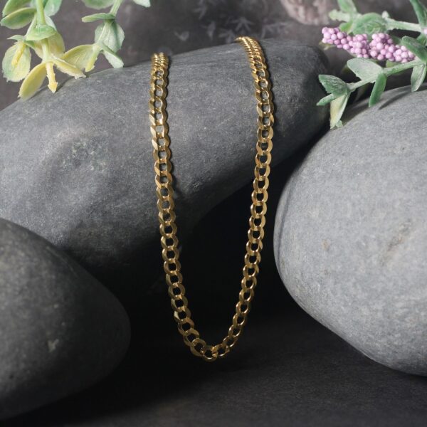 10k Yellow Gold Curb Chain (3.60 mm) - Image 4