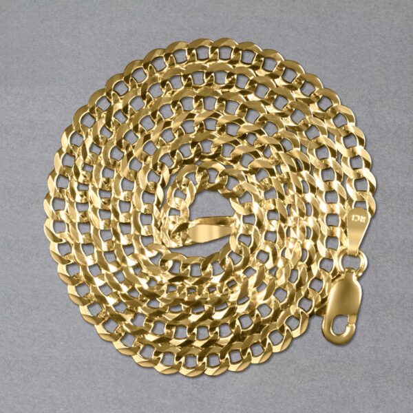 10k Yellow Gold Curb Chain (3.60 mm) - Image 5