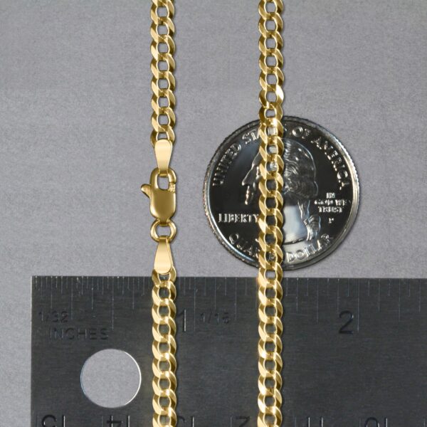 10k Yellow Gold Curb Chain (3.60 mm) - Image 6