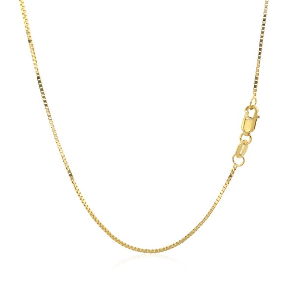 14k Yellow Gold Classic Box Chain (0.75 mm) - Image 3