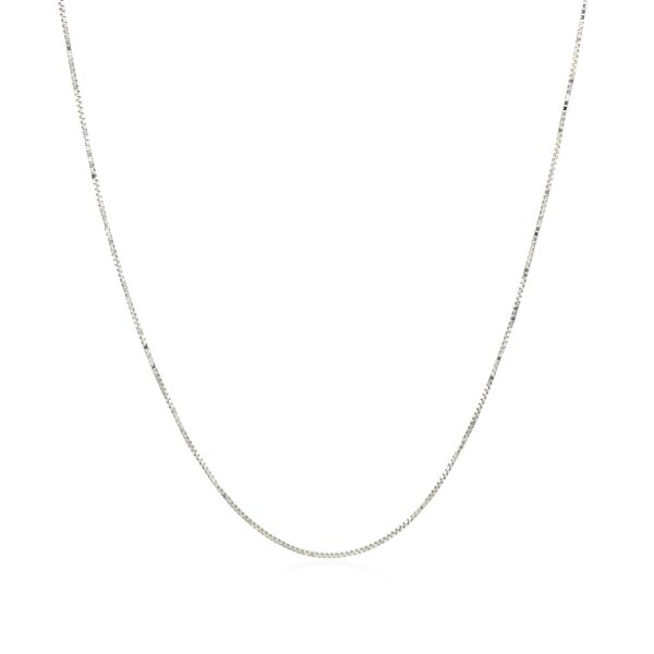 10k White Gold Classic Box Chain (0.45 mm) - Image 2