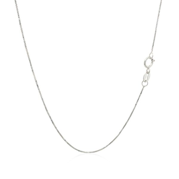 10k White Gold Classic Box Chain (0.45 mm) - Image 3