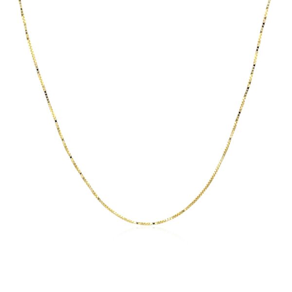 18k Yellow Gold Box Chain 0.6mm (0.60 mm) - Image 2